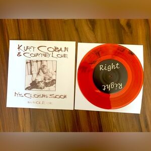 Courtney Love & Kurt Cobain “It’s Closing Soon” Unofficial Release Vinyl ORANGE